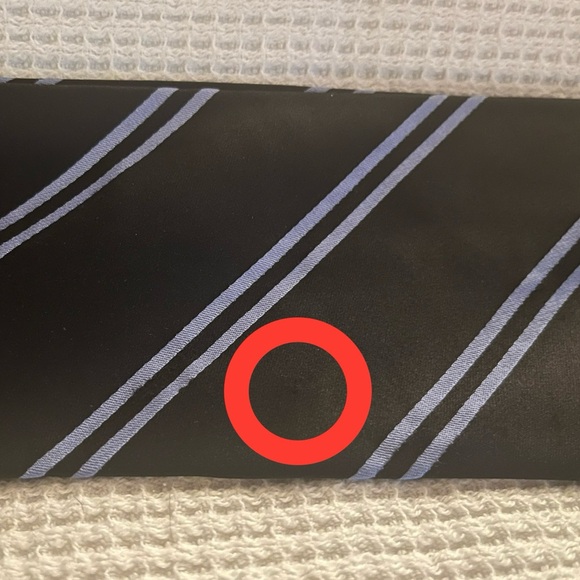 Croft & Barrow Tie - Black with Double Blue Stripes - Previously Worn - Picture 8 of 8